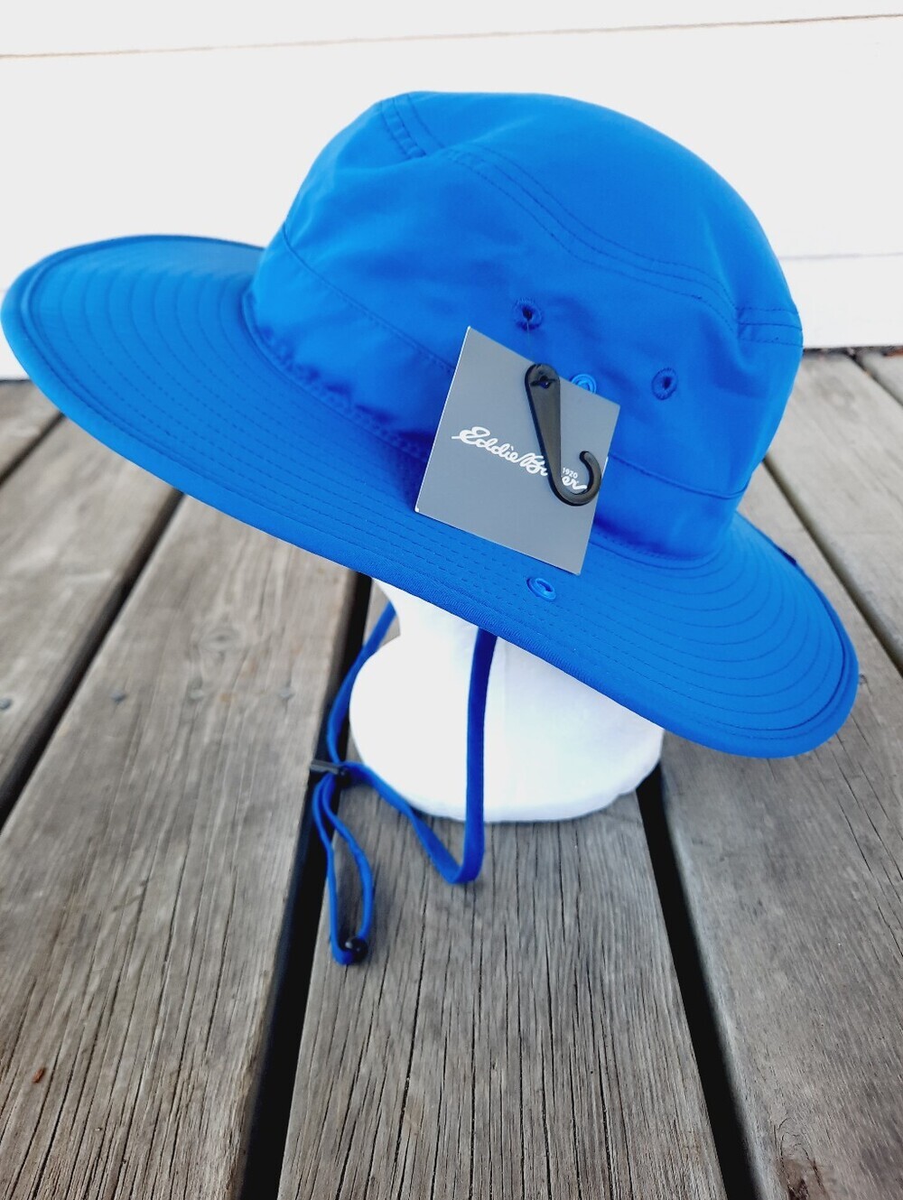 NWT Eddie Bauer Trailcool UPF 50+ Cooling Adventure Brim Hat Sapphire Size L/XL - Picture 5 of 16